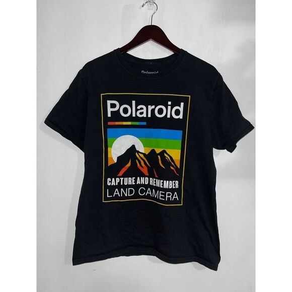 Polaroid Logo T-Shirt Capture and‎ Remember Land Camera Size Large - Picture 1 of 6